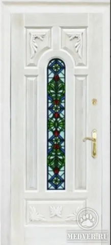 Декоративная витражная дверь-1